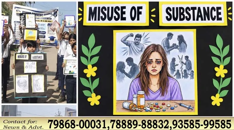 कटैहड़ा में जीनियस कॉन्वेंट स्कूल ने निकाली नशा विरोधी जागरूकता रैली