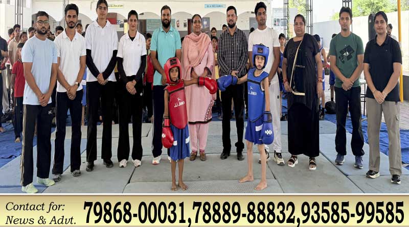 फाजिल्का के गॉडविन पब्लिक स्कूल घल्लू में वुशू ट्रायल आयोजित